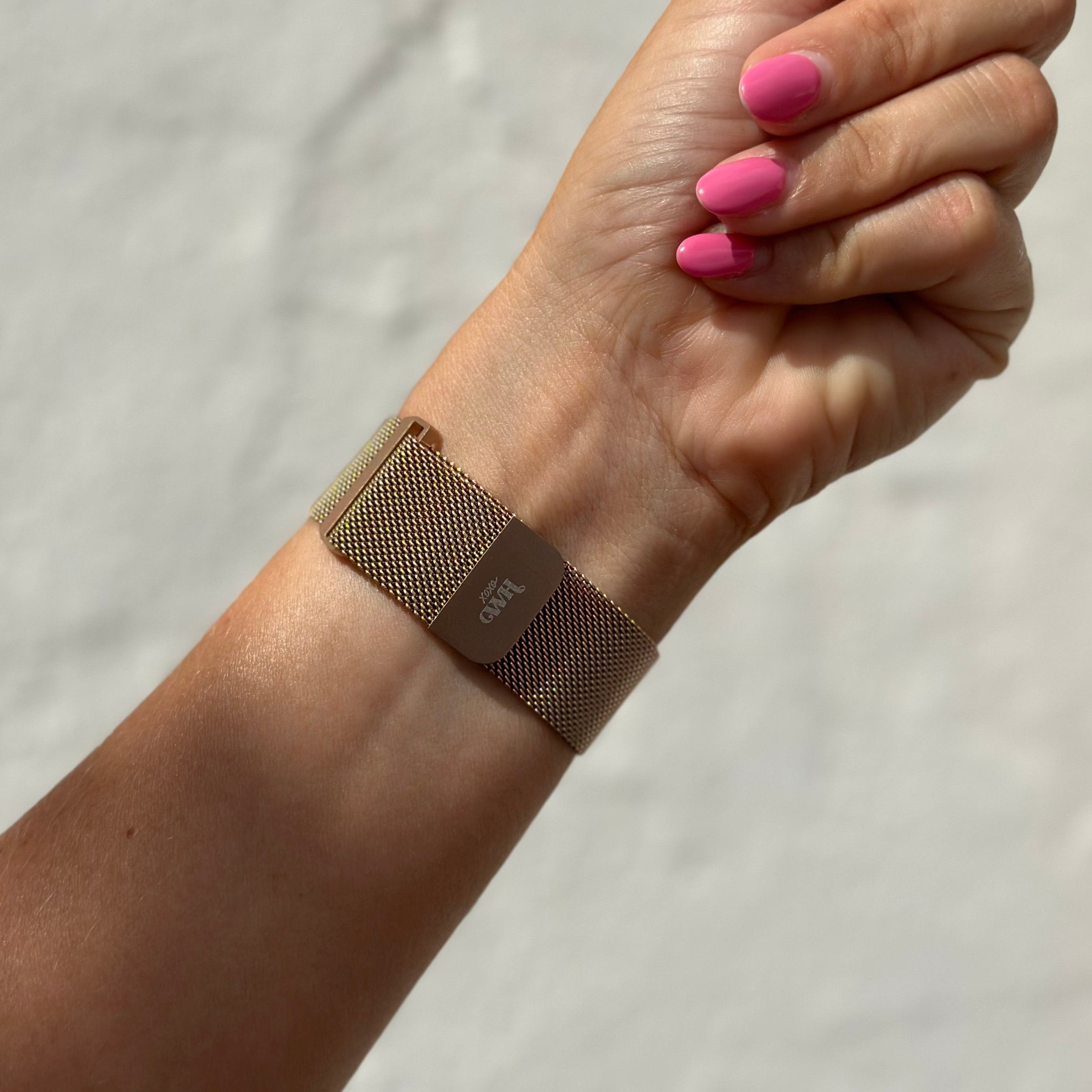 xoxo Wildhearts - Huawei Watch GT (1) Active Milanees bandje (rosé goud)