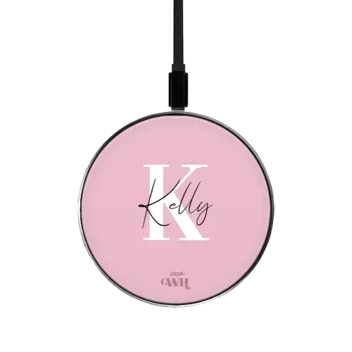 xoxo Wildhearts - Personalized Wireless Charger - Pink