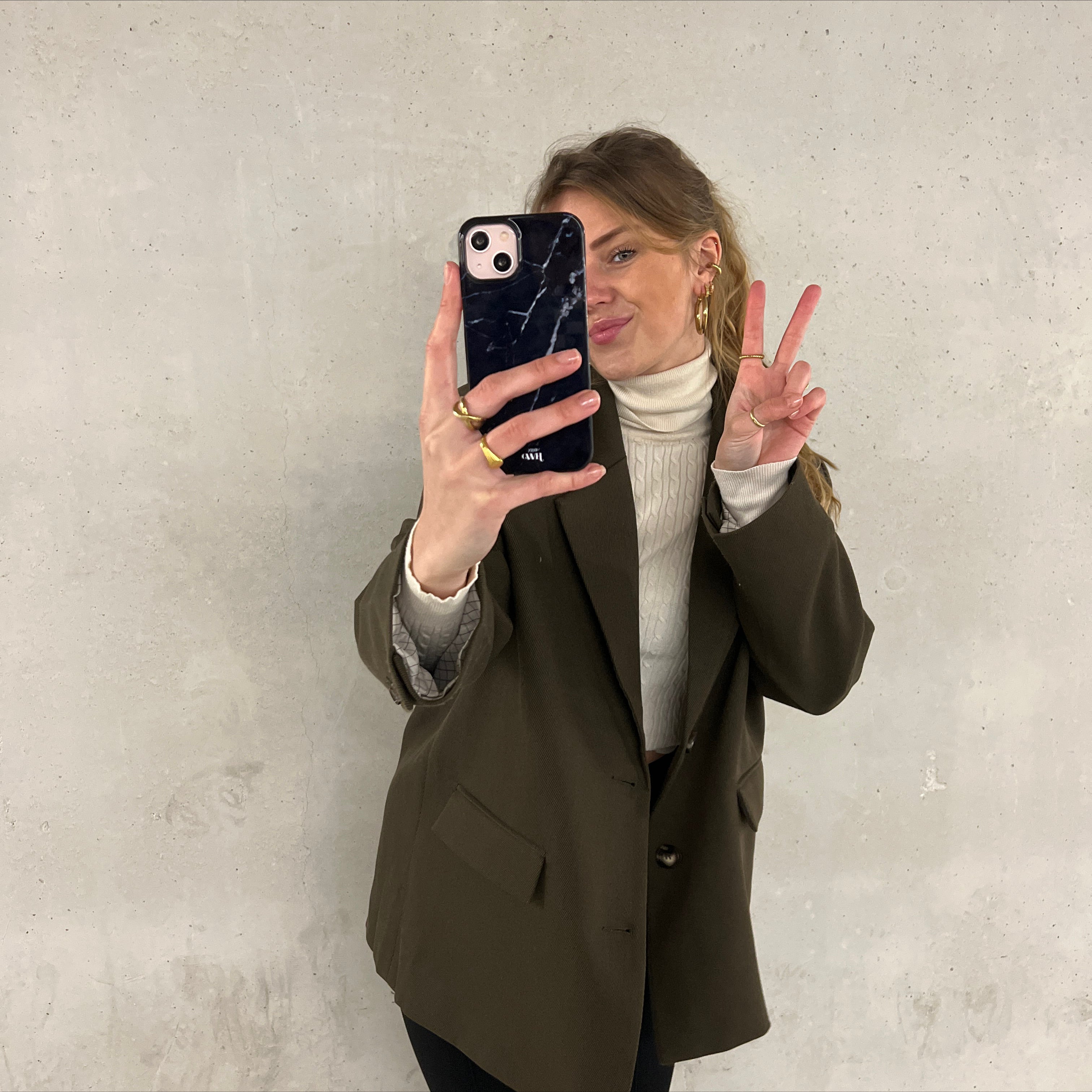 xoxo Wildhearts - Marble Black Mood - iPhone 14 Plus