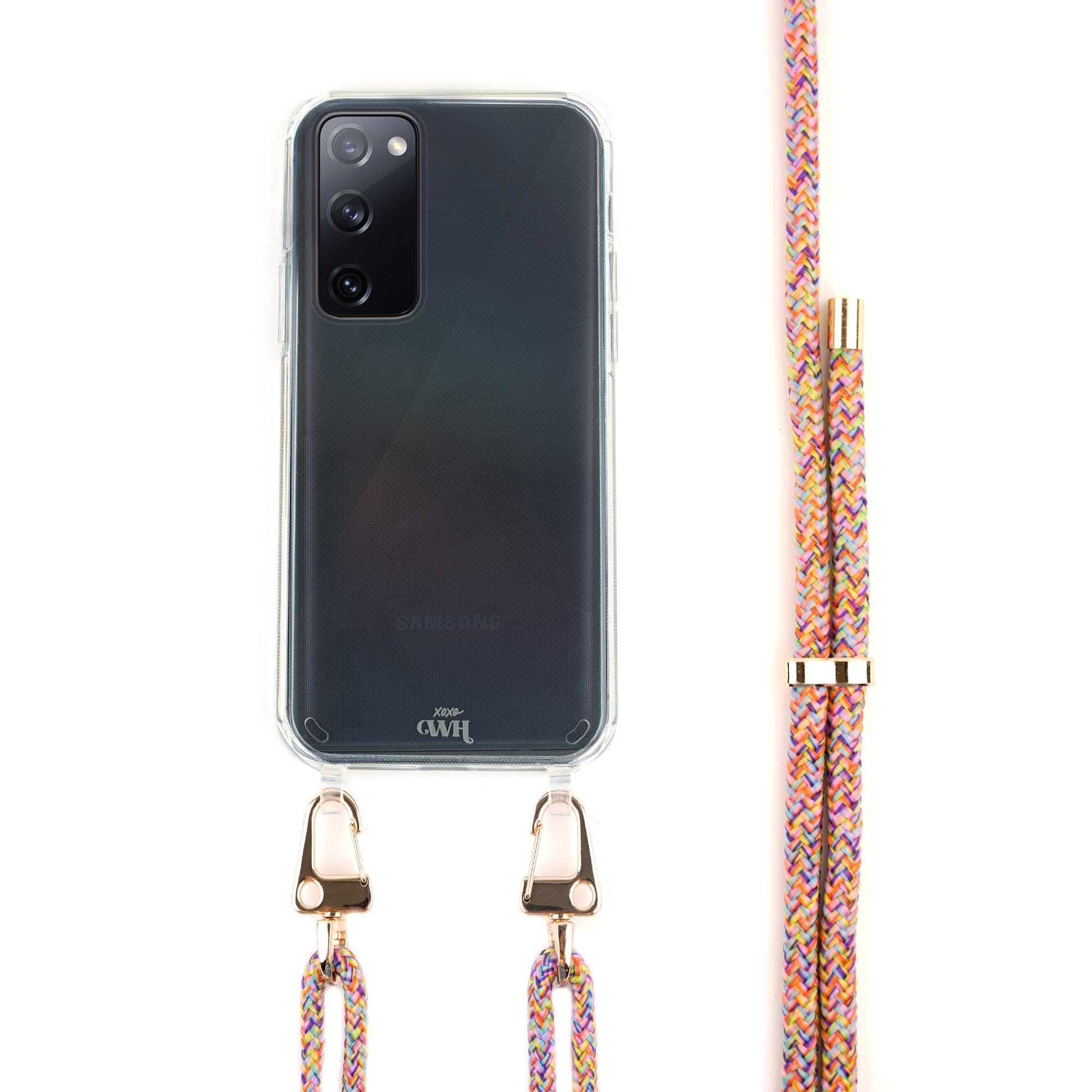 xoxo Wildhearts - Samsung Galaxy S20 FE - Rainbow Vibes Transparant Cord Case