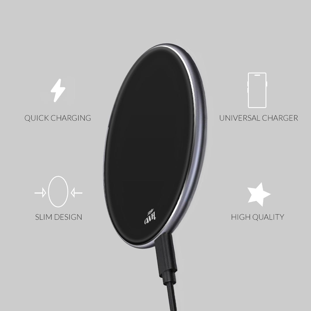 xoxo Wildhearts - Personalized Wireless Charger - Black