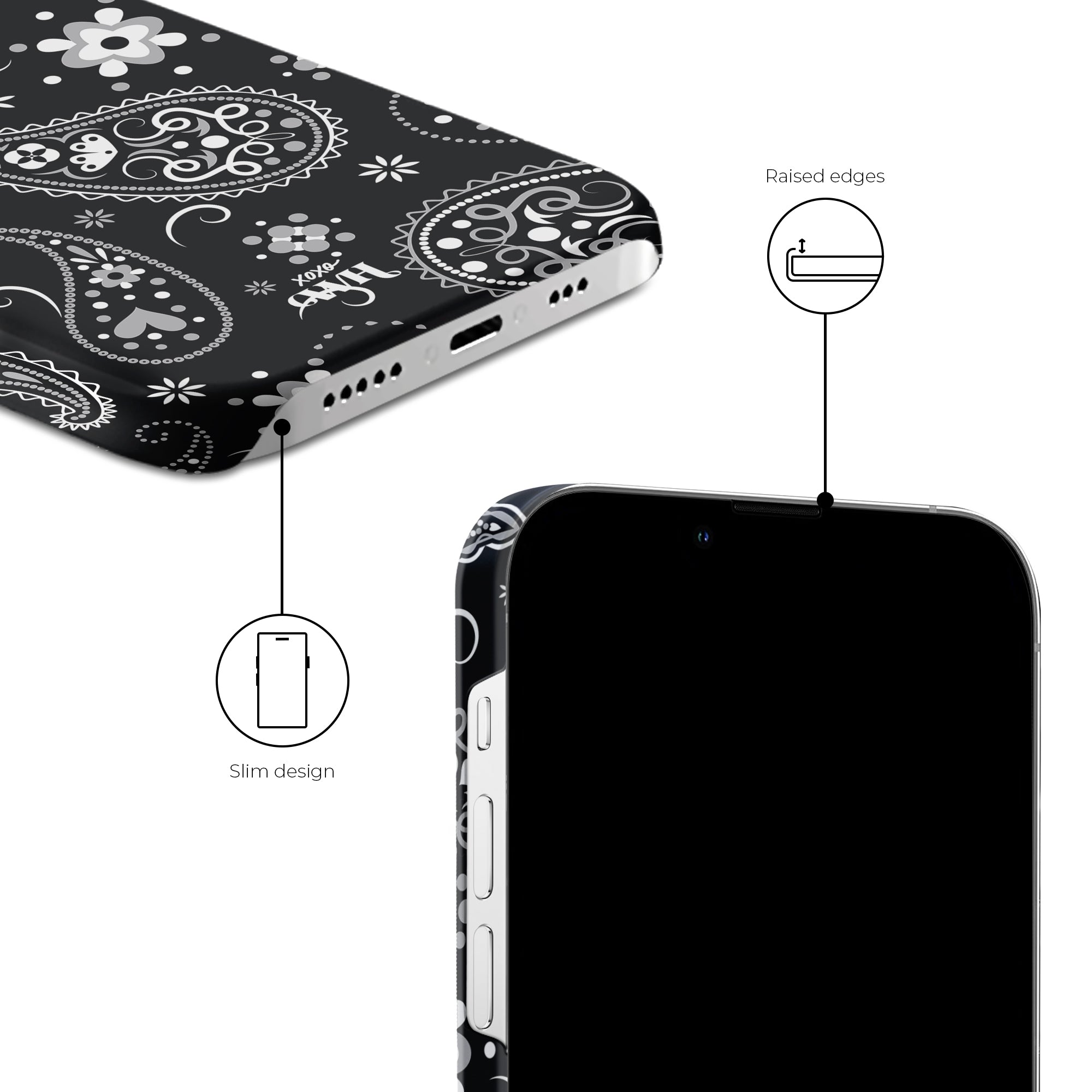 xoxo Wildhearts - Paisley Dawn Black - iPhone X/XS