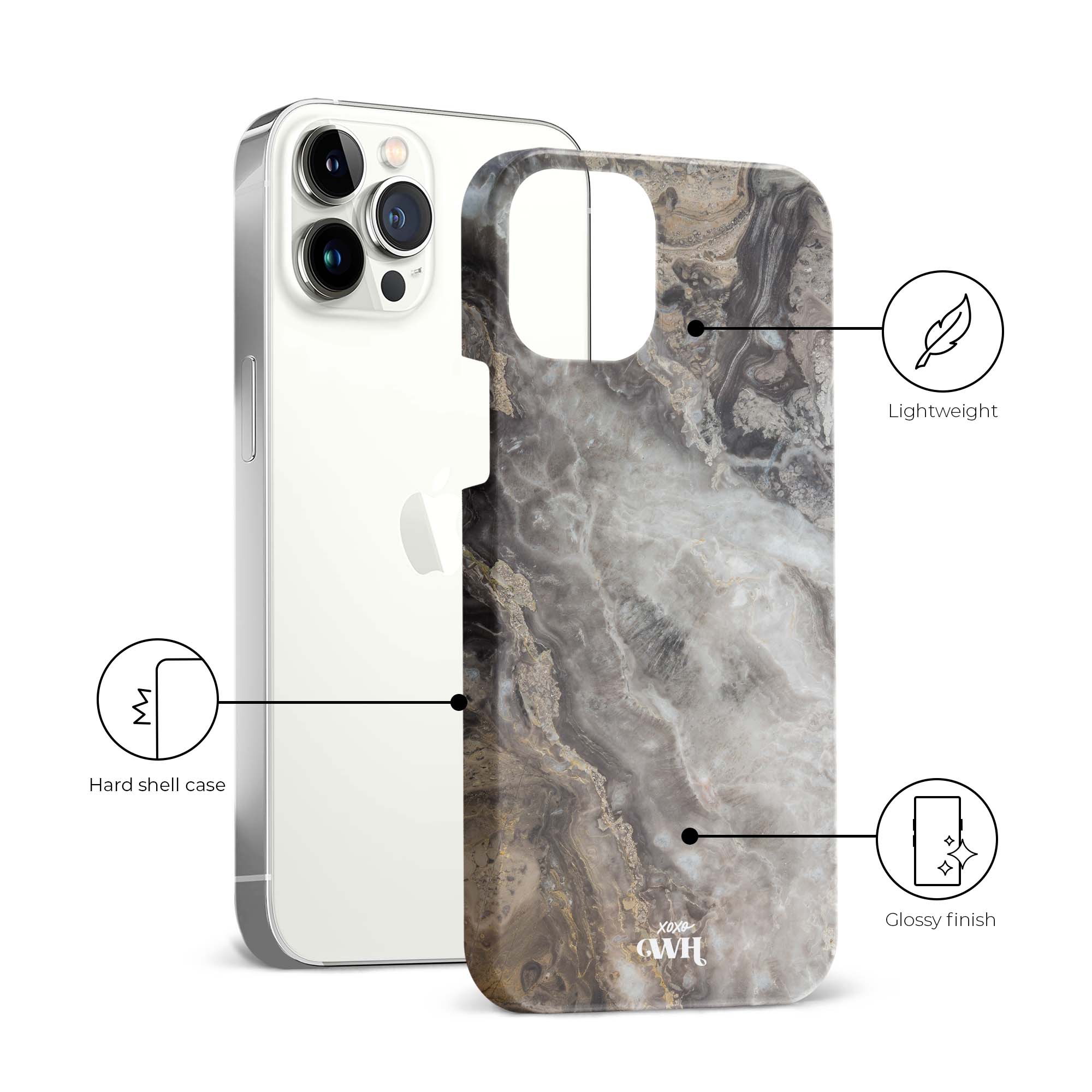 xoxo Wildhearts - Marble Grey River - iPhone 11 Pro Max