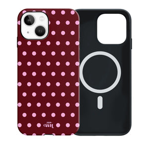 xoxo Wildhearts Polka Dots (Burgundy) MagSafe - Double Layer - iPhone 13