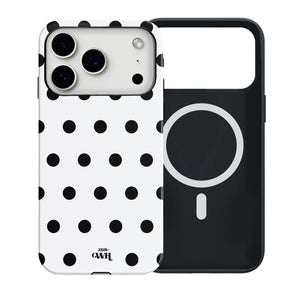 xoxo Wildhearts Polka Dots (White) MagSafe - Double Layer - iPhone 17 Pro