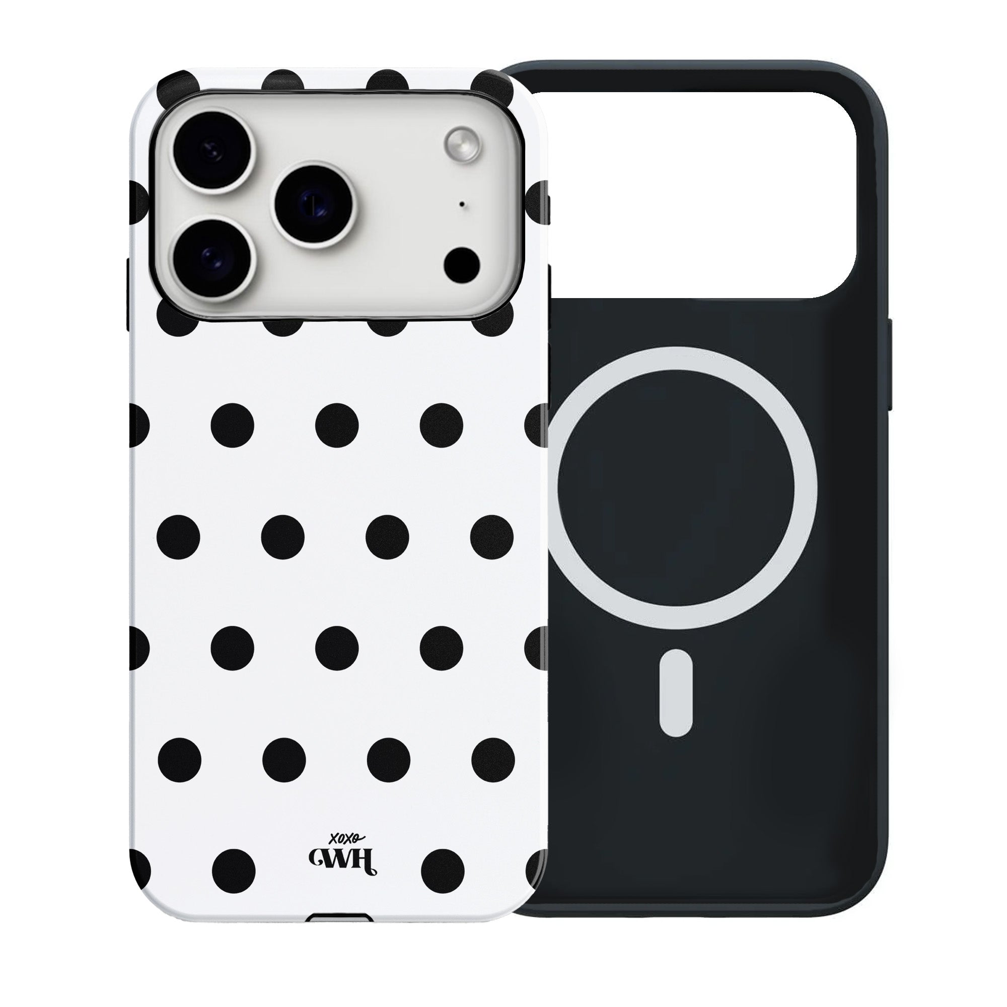 xoxo Wildhearts Polka Dots (White) MagSafe - Double Layer - iPhone 17 Pro