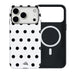 Polka Dots (White) MagSafe - Double Layer - iPhone 17 Pro