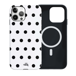 xoxo Wildhearts Polka Dots (White) MagSafe - Double Layer - iPhone 12 Pro