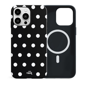 xoxo Wildhearts Polka Dots (Black) MagSafe - Double Layer - iPhone 13 Pro