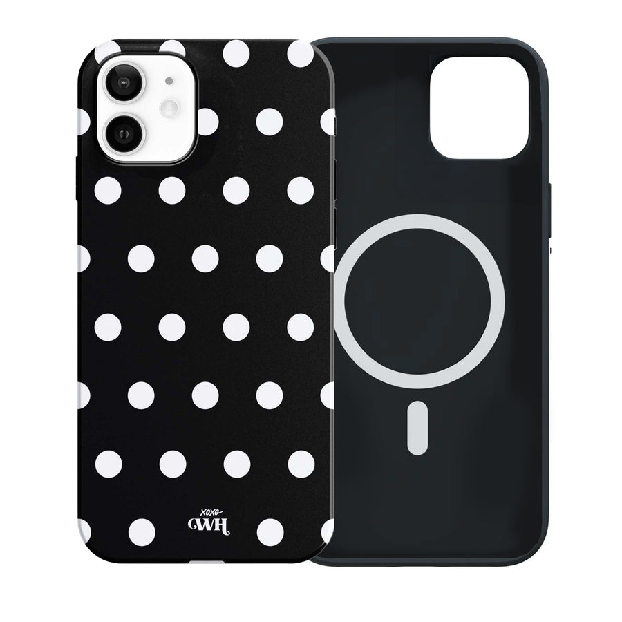 Polka Dots (Black) MagSafe - Double Layer - iPhone 12