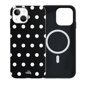 xoxo Wildhearts Polka Dots (Black) MagSafe - Double Layer - iPhone 13