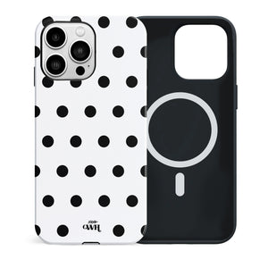 xoxo Wildhearts Polka Dots (White) MagSafe - Double Layer - iPhone 13 Pro