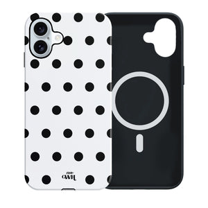xoxo Wildhearts Polka Dots (White) MagSafe - Double Layer - iPhone 16