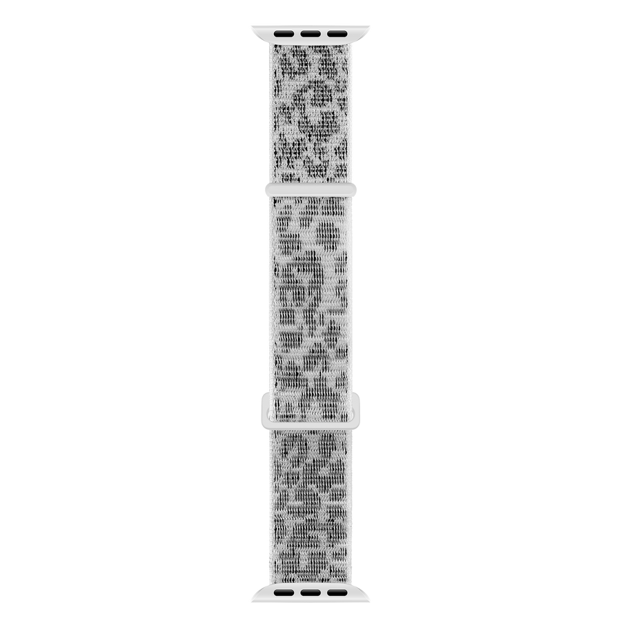 Apple Watch nylon strap white leopard