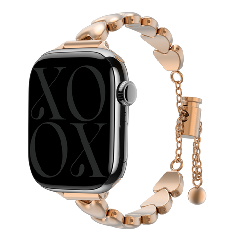 Apple Watch Stahlarmband 'Hearts' (Rosegold) - 38/40/41/42mm