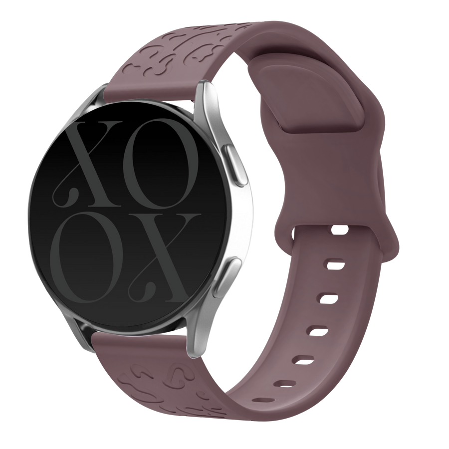 xoxo Wildhearts - Polar Ignite siliconen bandje Leopard Print - berry purple