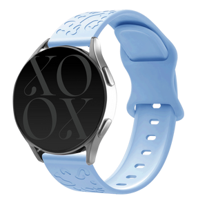 xoxo Wildhearts - Amazfit GTR 42mm siliconen bandje Leopard Print - light blue