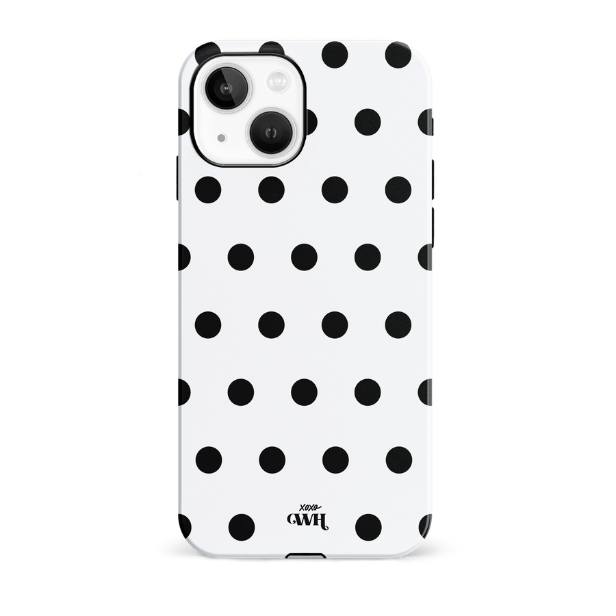 Polka Dots (White) - iPhone 13 mini