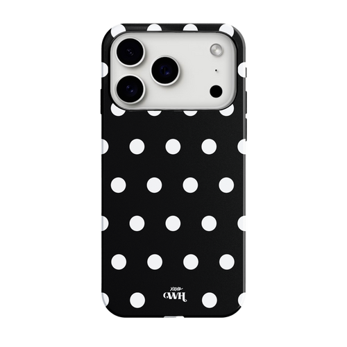 xoxo Wildhearts Polka Dots (Black) MagSafe - Double Layer - iPhone 17 Pro