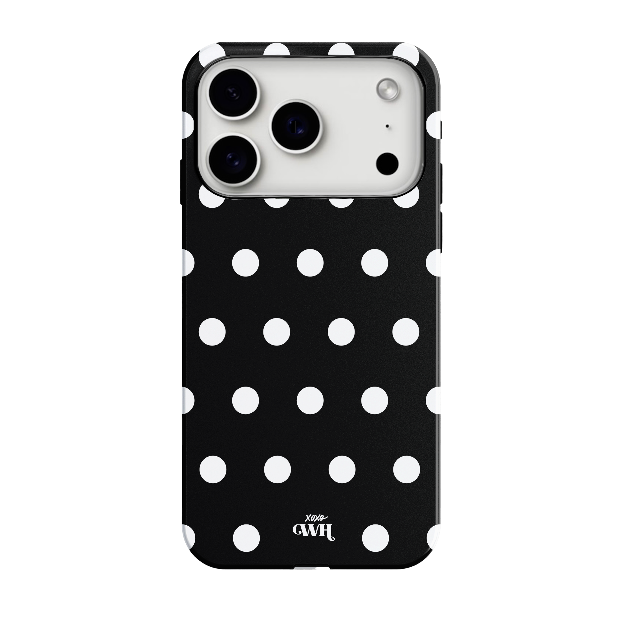 xoxo Wildhearts Polka Dots (Black) MagSafe - Double Layer - iPhone 17 Pro