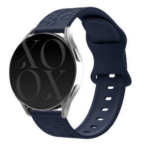 xoxo Wildhearts - Samsung Galaxy Watch 4 Classic 46mm siliconen bandje Leopard Print - midnight blue