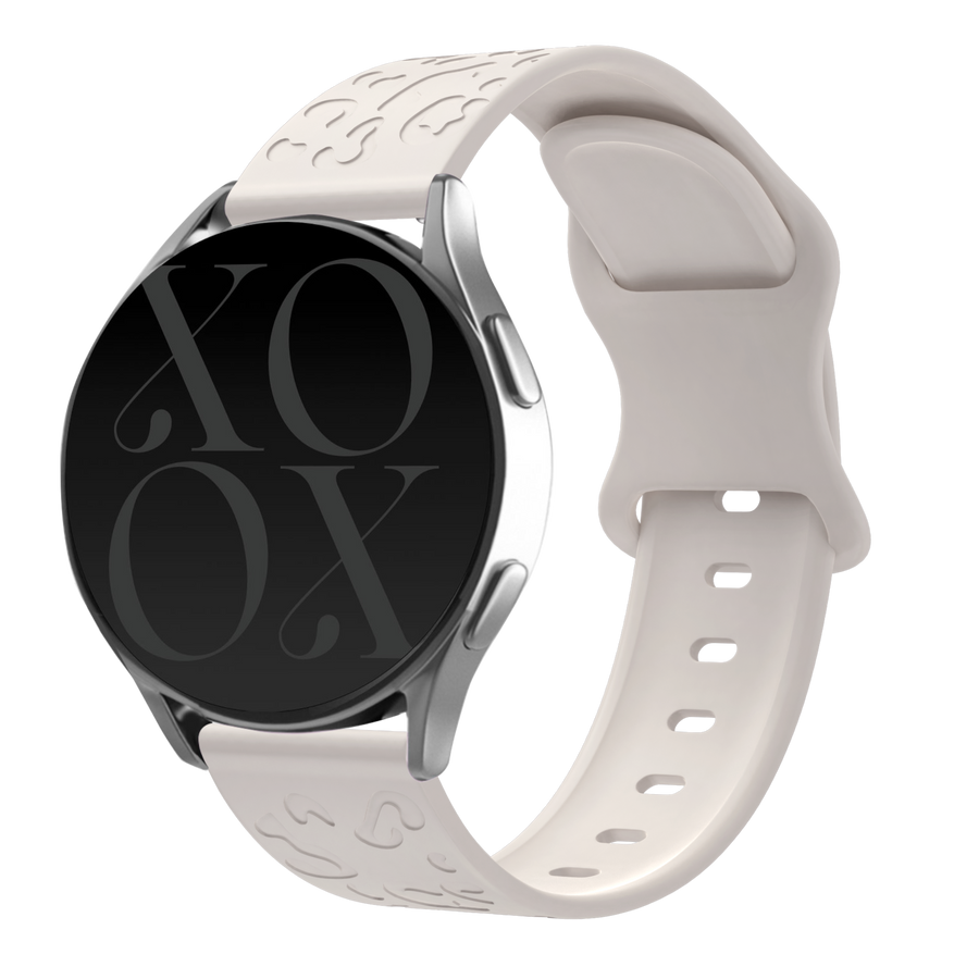 xoxo Wildhearts - Samsung Galaxy Watch 5 44mm siliconen bandje Leopard Print - starlight