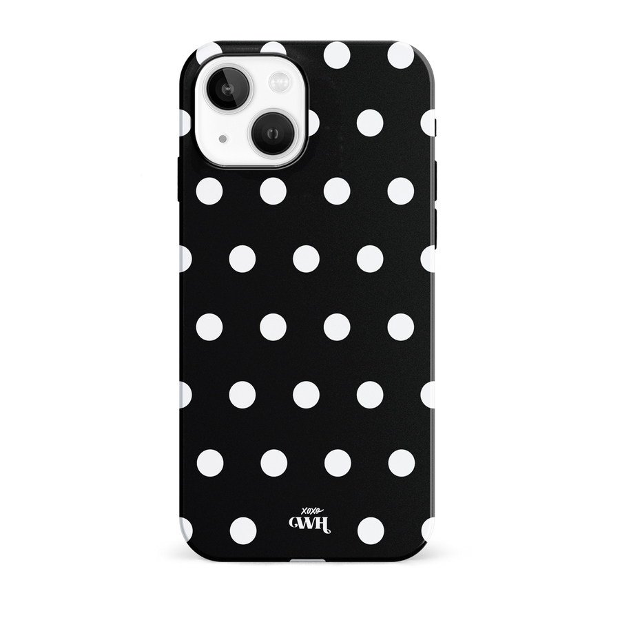 Polka Dots (Black) - iPhone 15