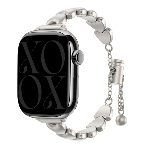 Apple Watch Stahlarmband 'Hearts' (Polarstern) - 38/40/41/42mm