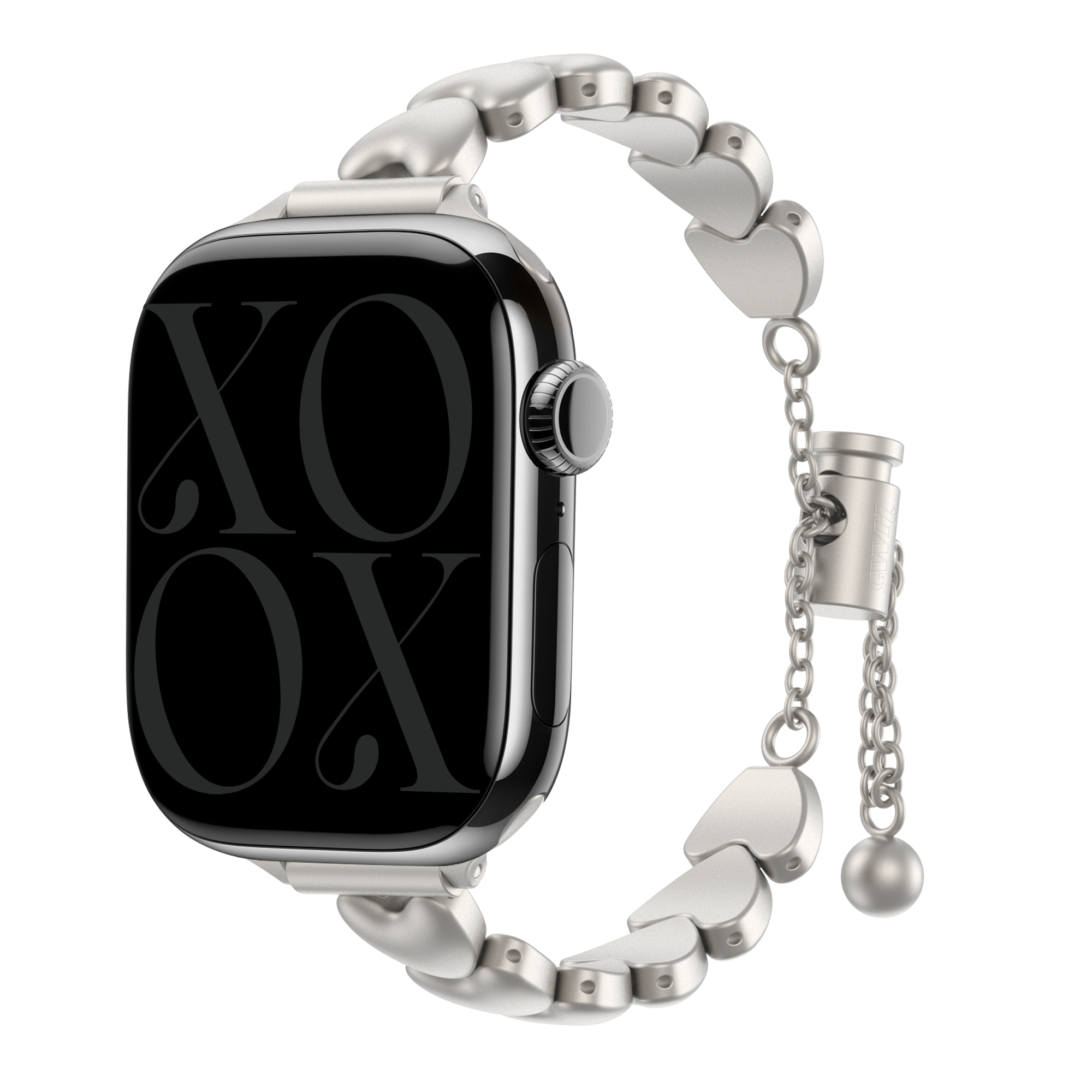 Apple Watch Stahlarmband 'Hearts' (Polarstern) - 38/40/41/42mm
