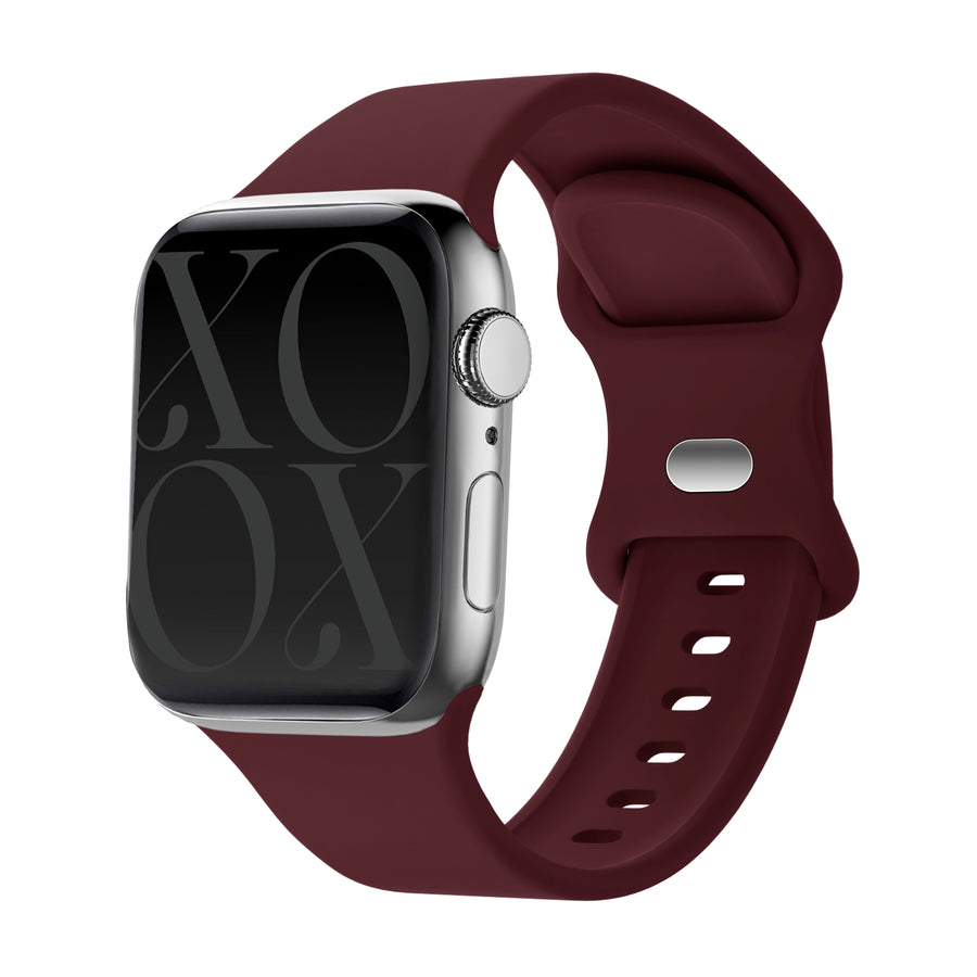 Apple Watch silicone strap burgundy