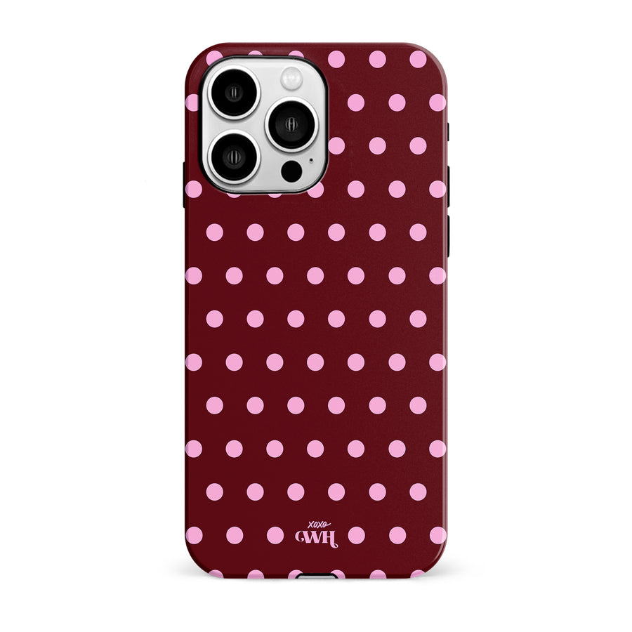 Polka Dots (Burgundy) - iPhone 14 Pro Max