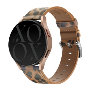 Samsung Galaxy Watch 4 Classic 42mm leather strap - leopard