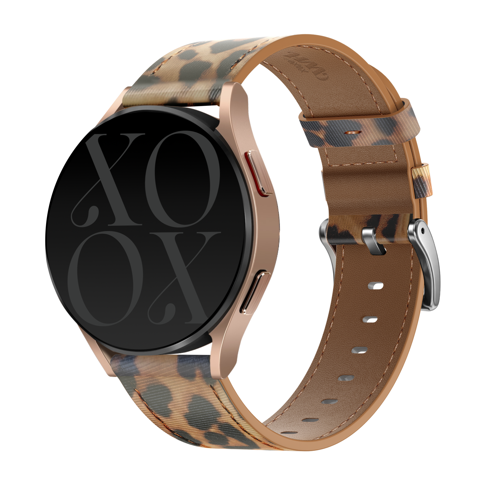 Samsung Galaxy Watch 4 Classic 42mm leather strap - leopard