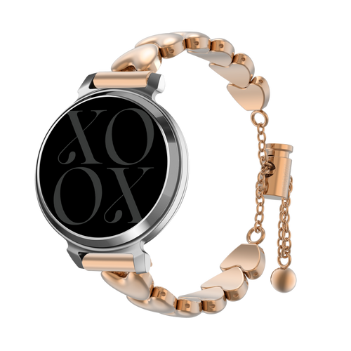 Garmin Lily 2 stalen bandje 'hearts' (rosé goud)