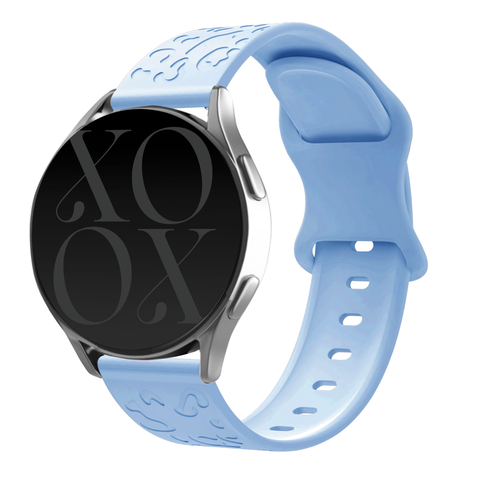 xoxo Wildhearts - Samsung Galaxy Watch 3 41mm siliconen bandje Leopard Print - light blue
