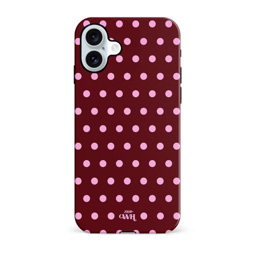 xoxo Wildhearts Polka Dots (Burgundy) - iPhone 16