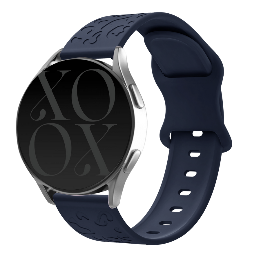 xoxo Wildhearts - Polar Ignite siliconen bandje Leopard Print - midnight blue