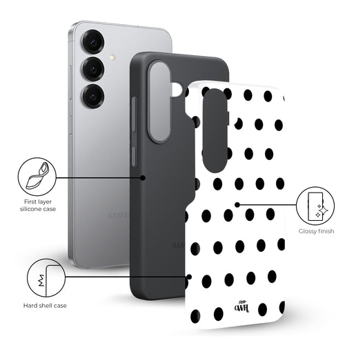 xoxo Wildhearts Polka Dots (White) - Samsung Galaxy S23 Plus