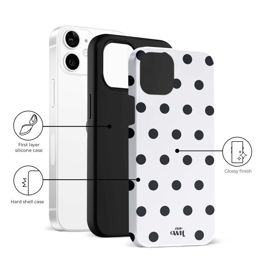 Polka Dots (White) MagSafe - Double Layer - iPhone 12