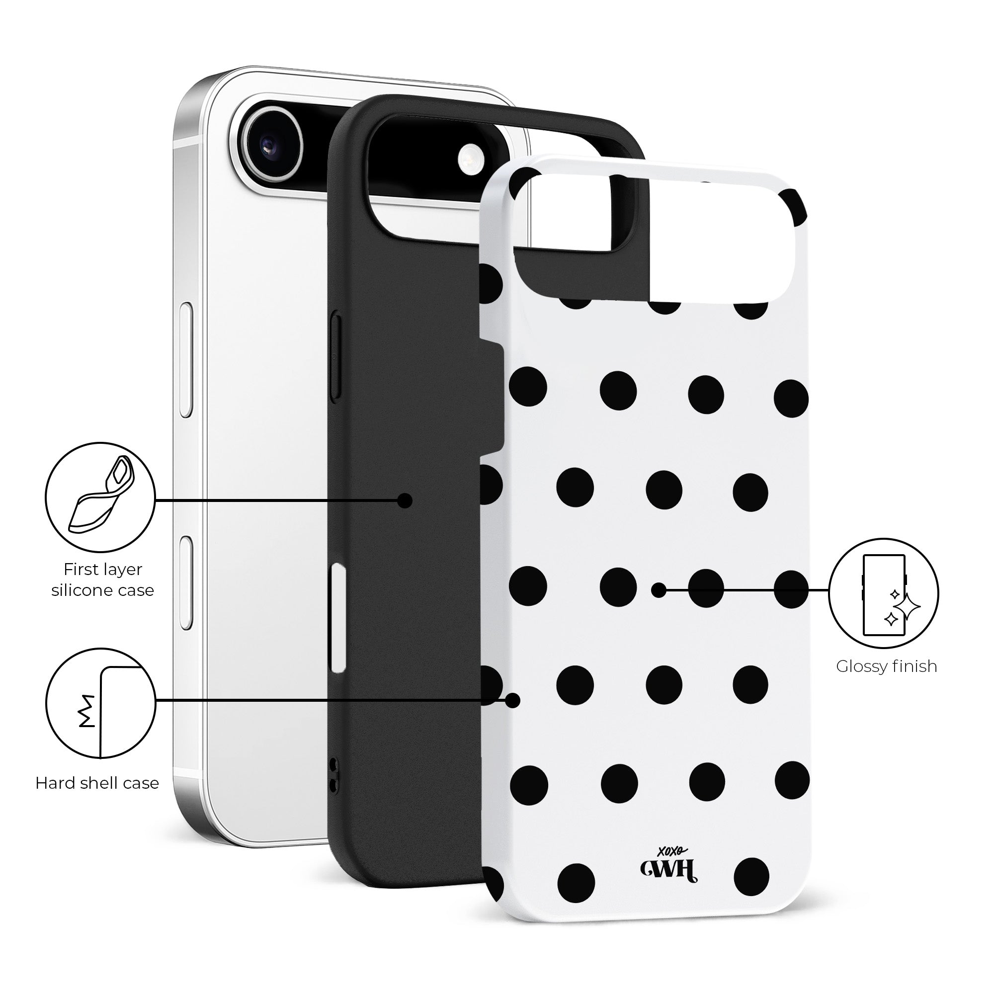 xoxo Wildhearts Polka Dots (White) - iPhone 17 Air