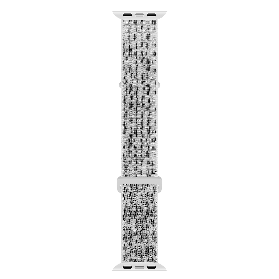 Apple Watch nylon strap white leopard
