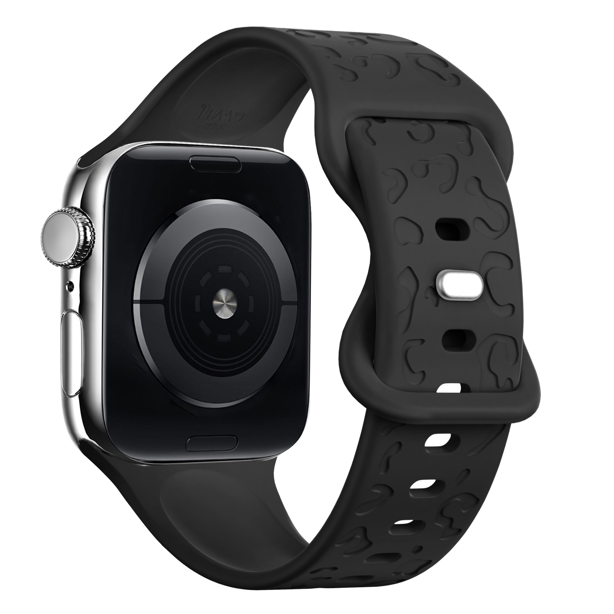 xoxo Wildhearts - xoxo Wildhearts Bundel Zwart - 2x Luxe band geschikt voor Apple Watch bandje - Series 1/2/3/4/5/6/7/8/9/10/SE - Maat: 38 mm / 40 mm / 41 mm / 42 mm - Milanese band en Siliconen band met Luipaard Patroon - iWatch bandje - Horlogeband - Zwart