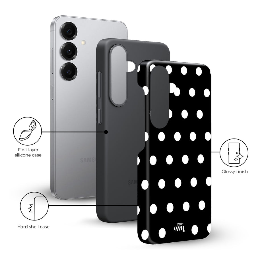 Polka Dots (Black) - Samsung Galaxy S24
