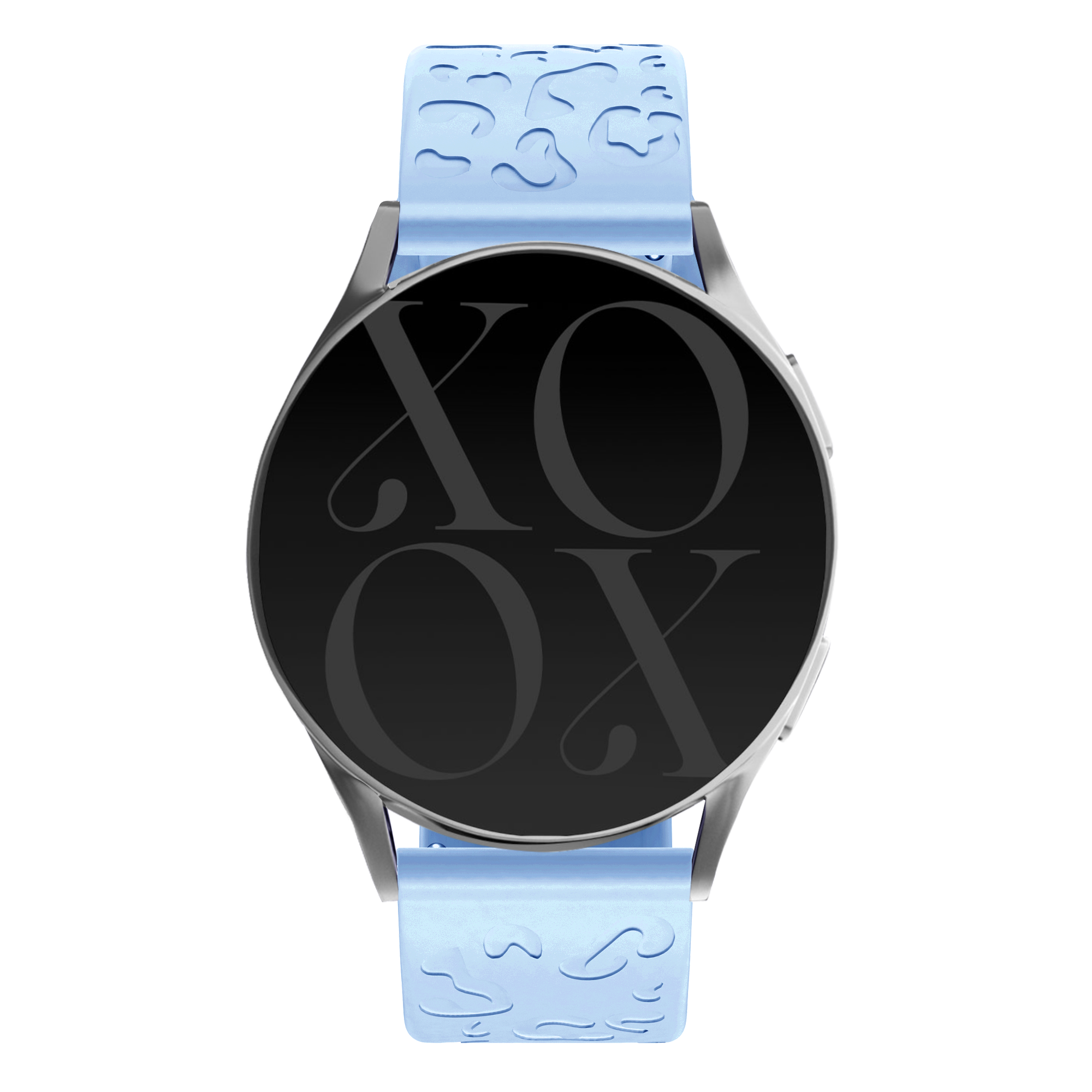 xoxo Wildhearts - Xiaomi Amazfit Bip / Bip S / Bip Lite / Bip Youth / Bip U / Bip U Pro / Bip 3 / Bip 3 Pro siliconen bandje Leopard Print - light blue