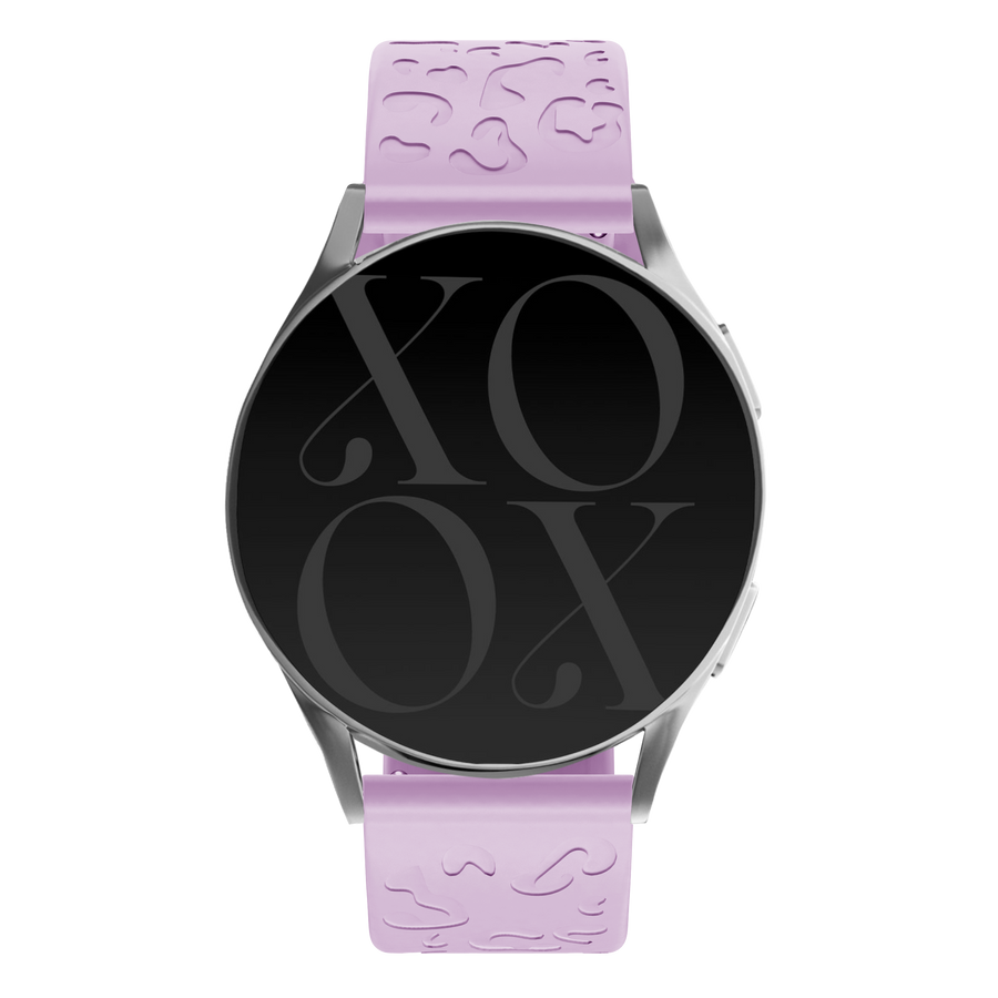 xoxo Wildhearts - Amazfit GTR 42mm siliconen bandje Leopard Print - lilac