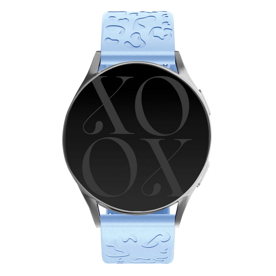 xoxo Wildhearts - Samsung Galaxy Watch 3 41mm siliconen bandje Leopard Print - light blue