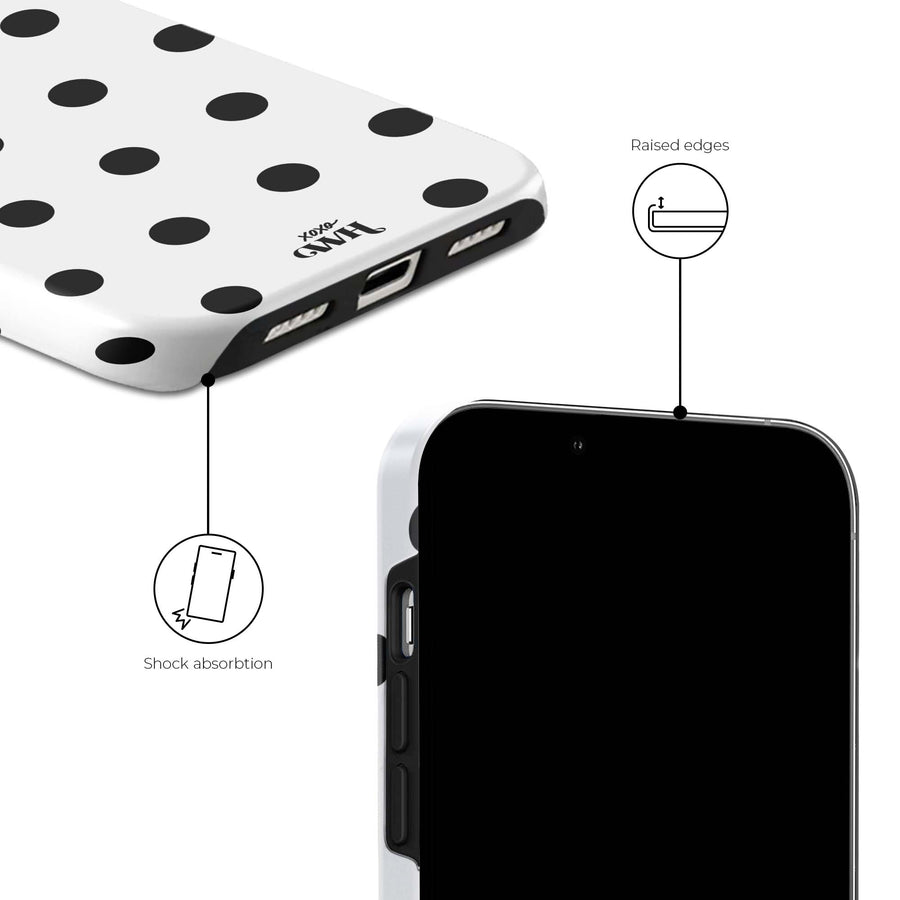 Polka Dots (White) MagSafe - Double Layer - iPhone 12 Pro Max
