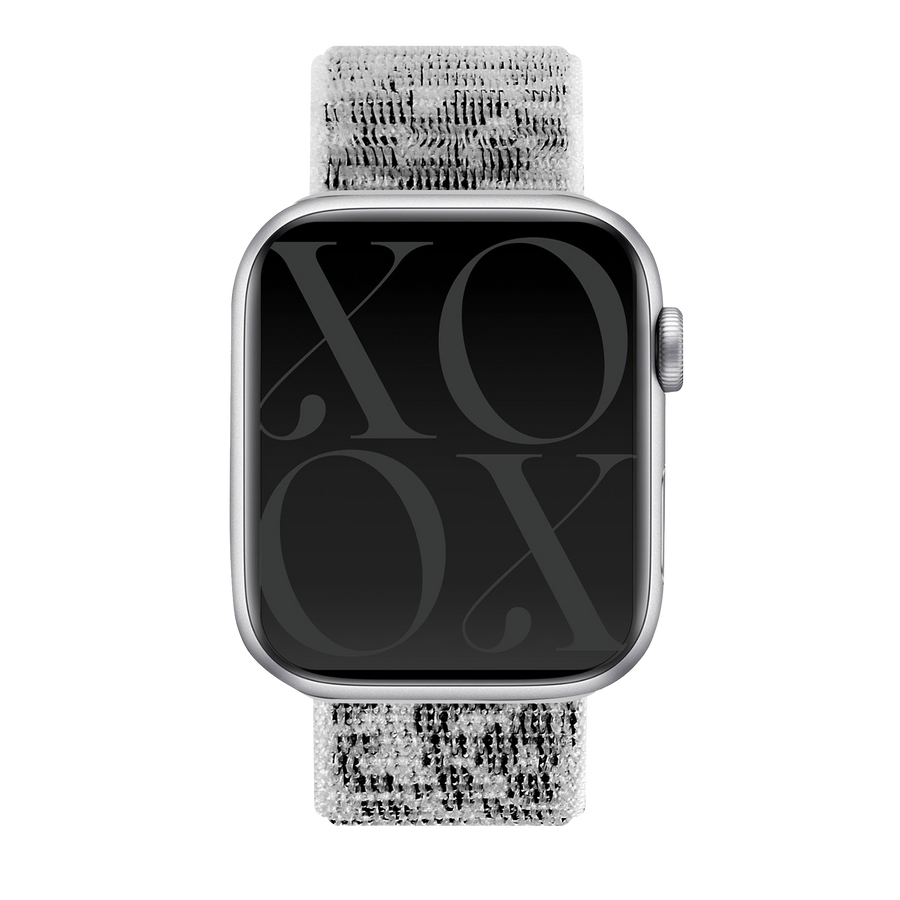 Apple Watch nylon strap white leopard