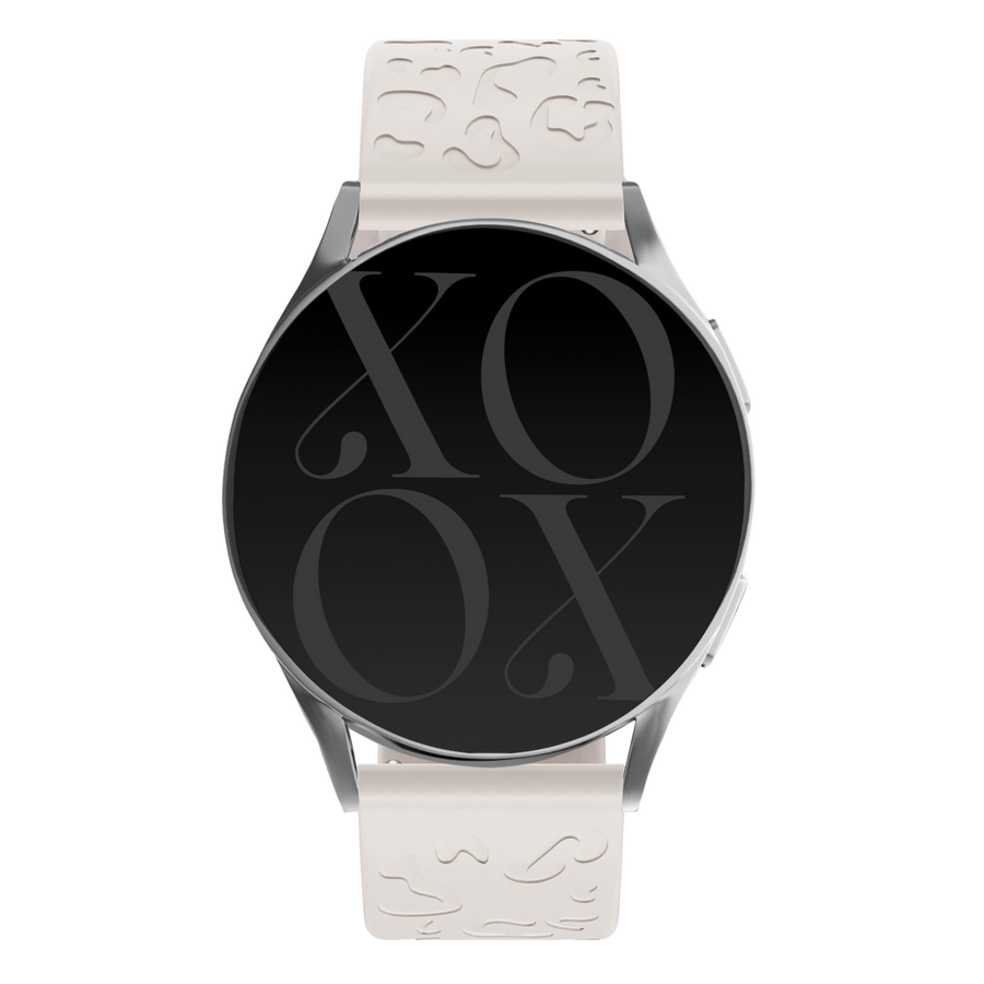 xoxo Wildhearts - Amazfit GTR 42mm siliconen bandje Leopard Print - starlight