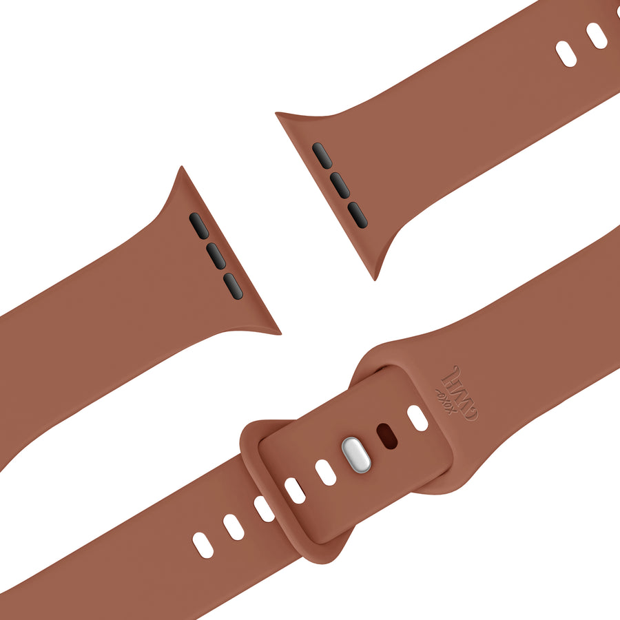 Apple Watch silicone strap brown
